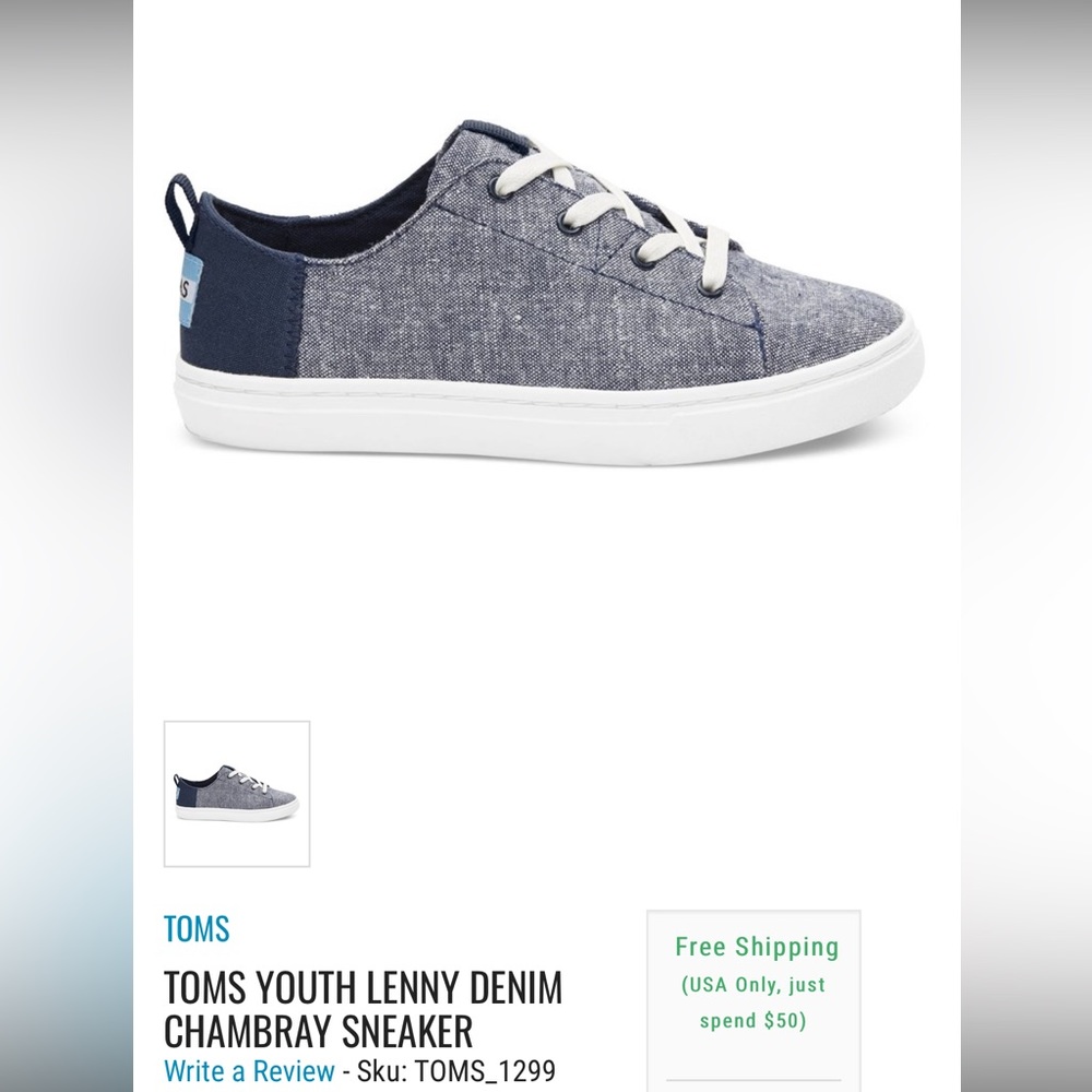 New in box! Kid Toms Lenny size 3 (little kid)